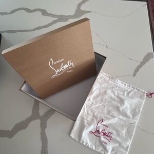Christian Louboutin Brown Box with White Dust Bag